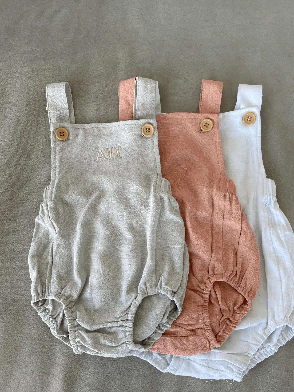 Bonita's Personalised Classic Baby Romper - Blush