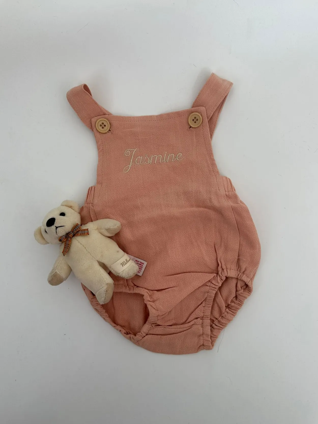 Bonita's Personalised Classic Baby Romper - Blush