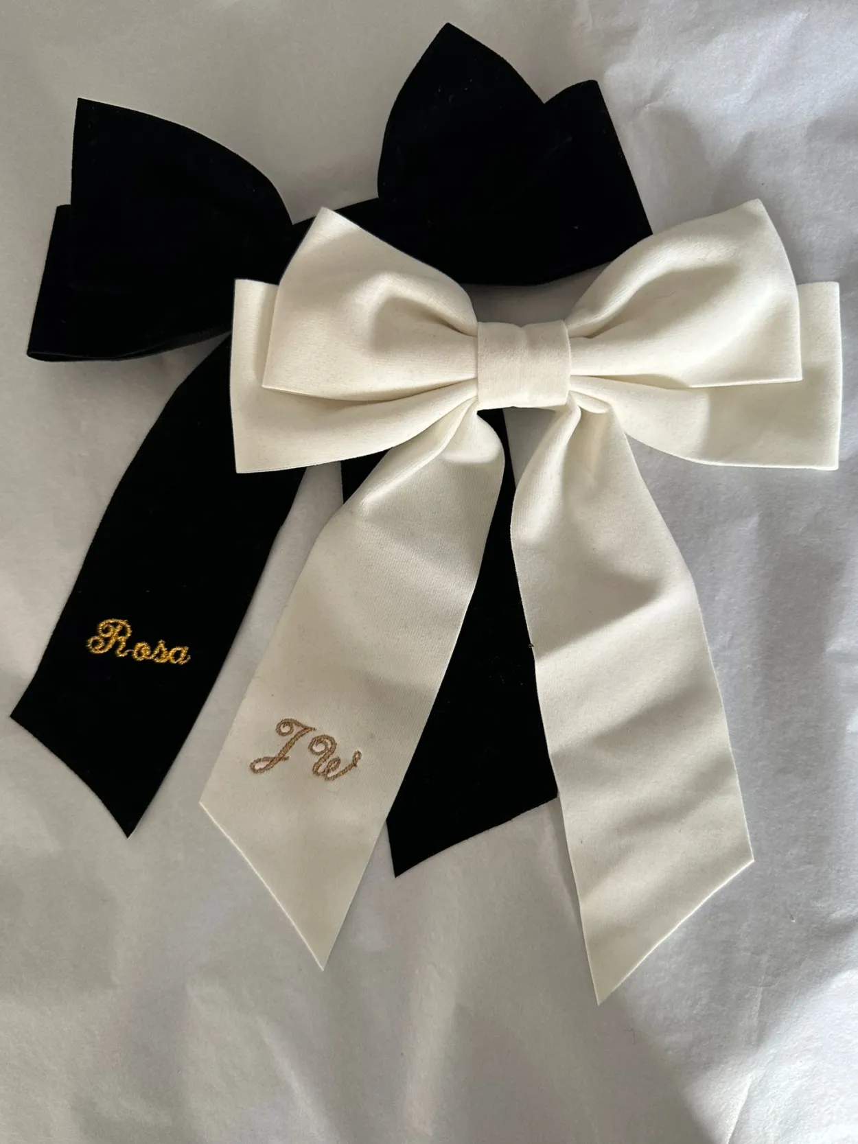 Bonita's Personalised Large Velvet Bows
