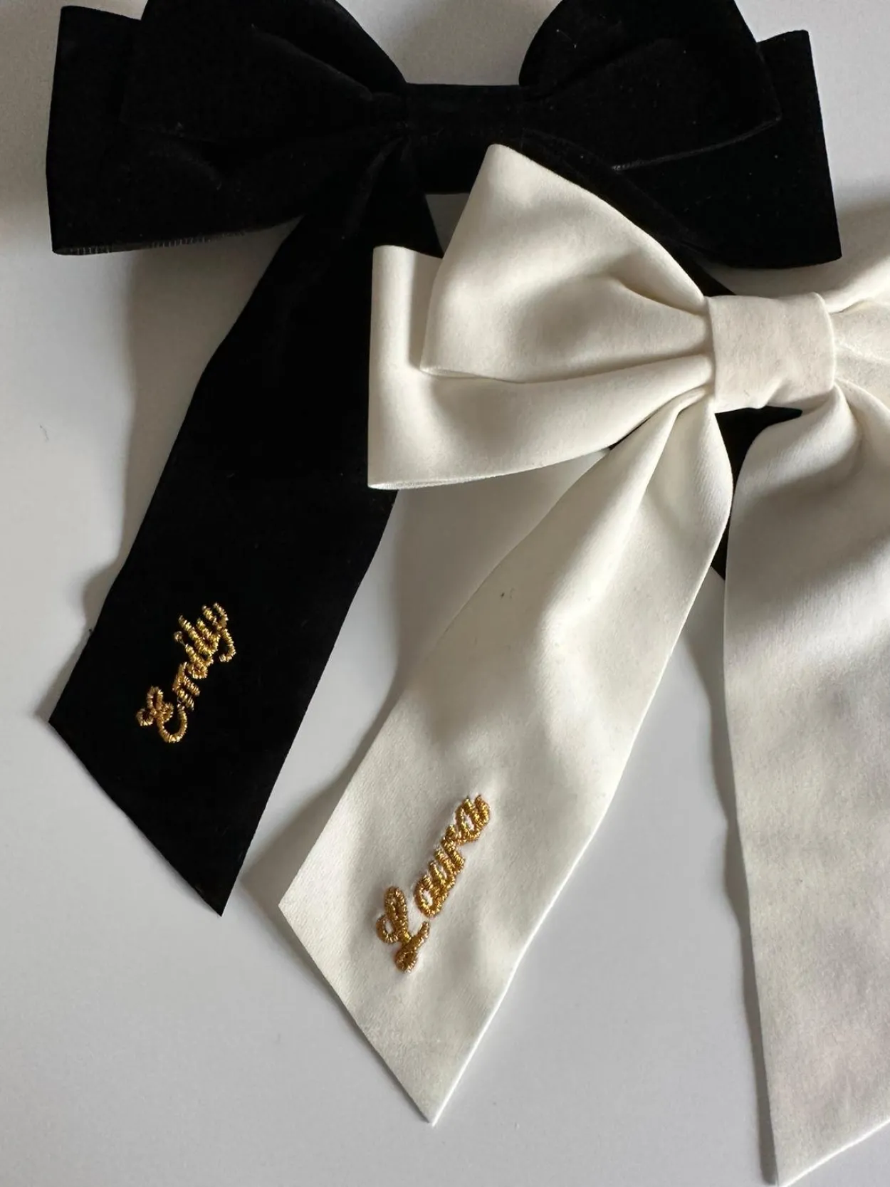 Bonita's Personalised Large Velvet Bows
