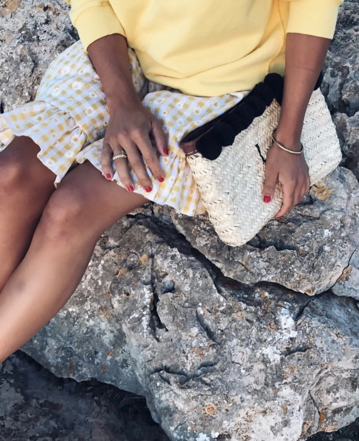 Bonita's Personalised Palm Leaf Clutch - With Monogram