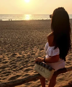 Bonita's Personalised Palm Leaf Clutch - With Monogram