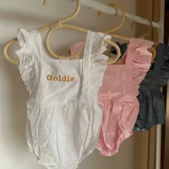 Bonita's Personalised Ruffle Romper - White