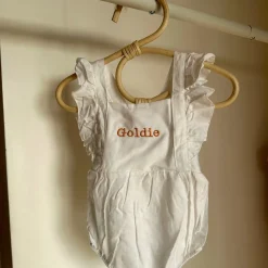 Bonita's Personalised Ruffle Romper - White