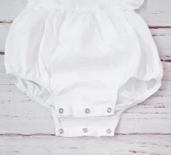 Bonita's Personalised Ruffle Romper - White