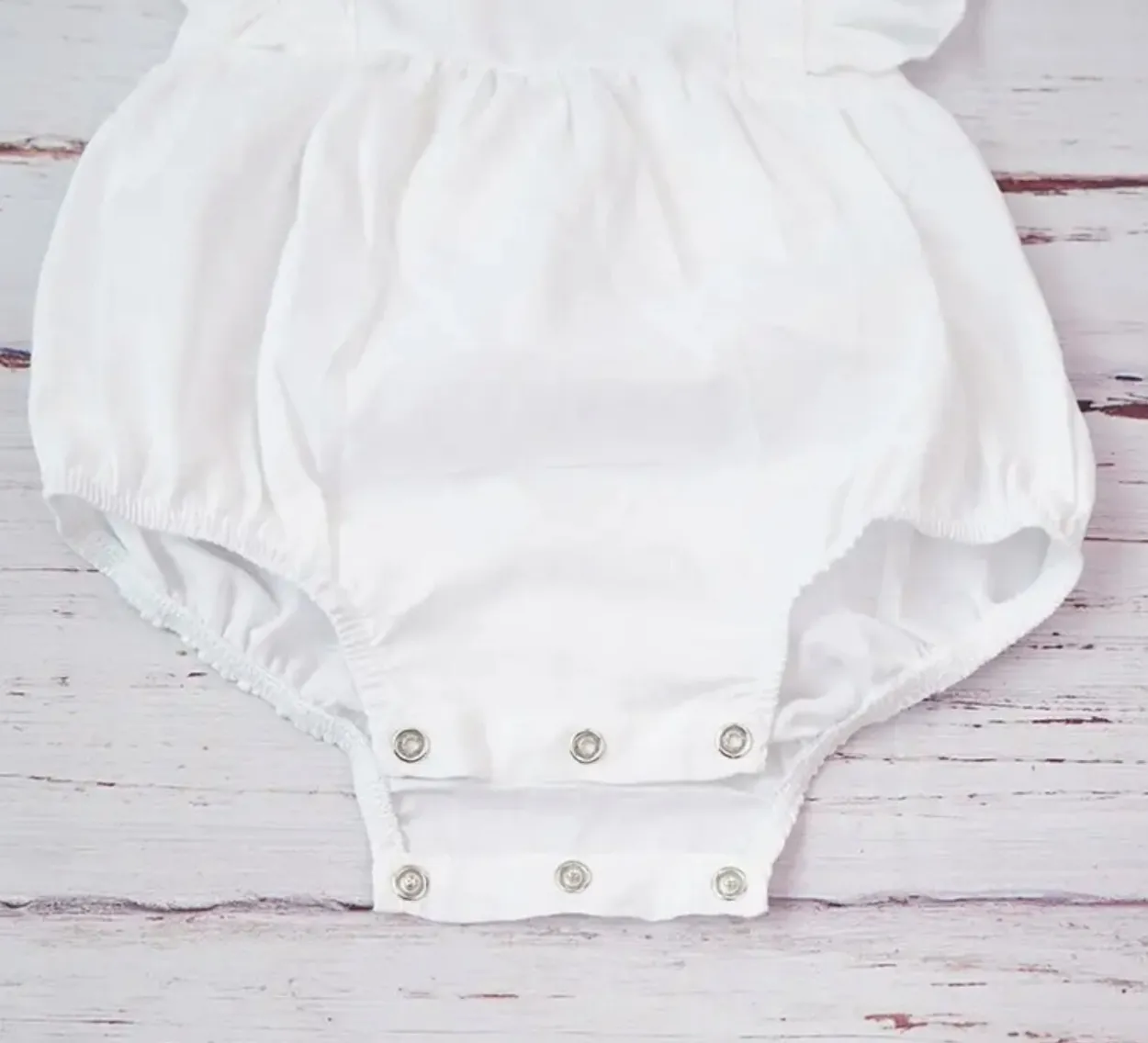 Bonita's Personalised Ruffle Romper - White