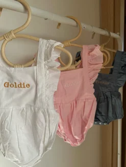 Bonita's Personalised Ruffle Romper - White