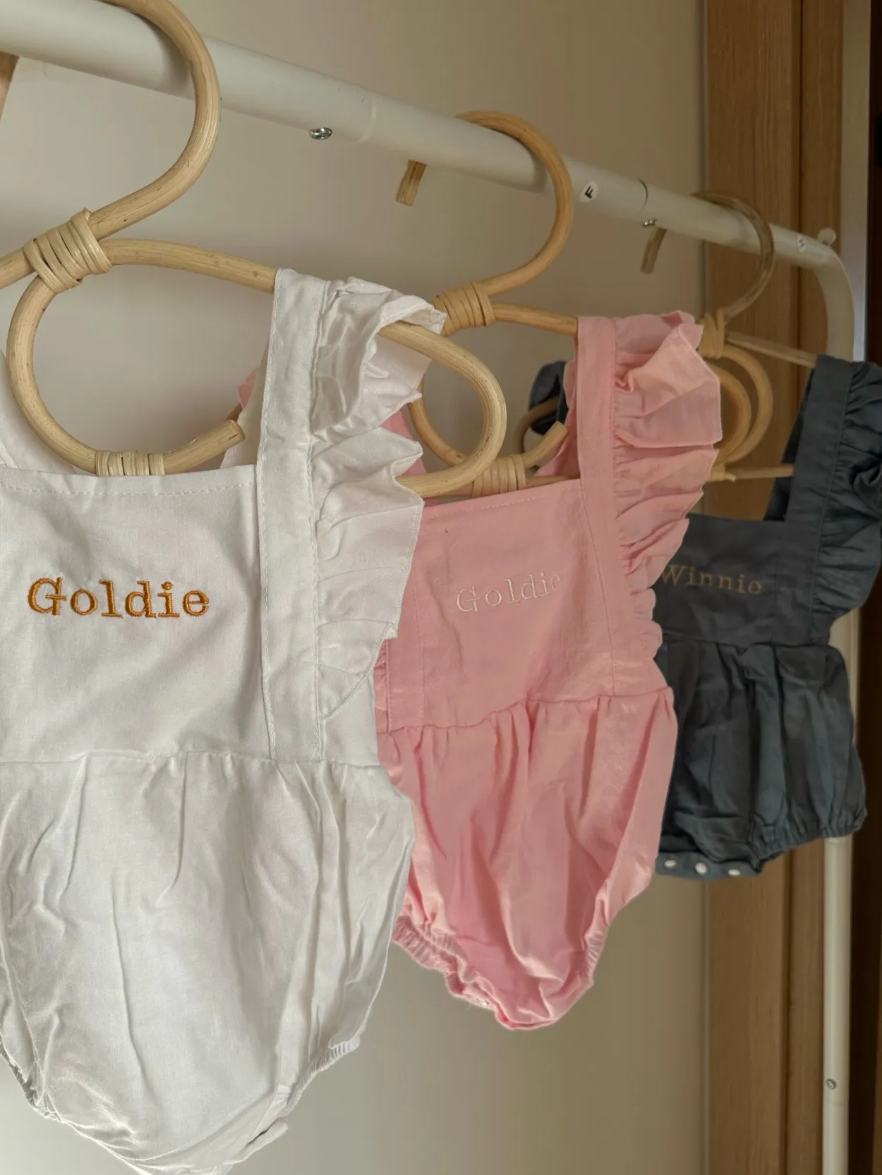 Bonita's Personalised Ruffle Romper - White