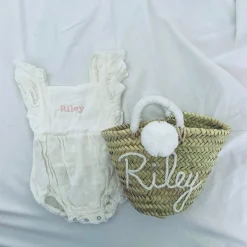 Bonita's Personalised Ruffle Romper - White