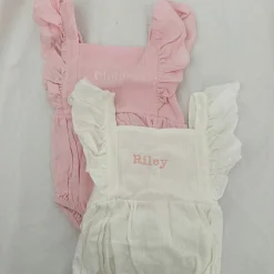 Bonita's Personalised Ruffle Romper - White