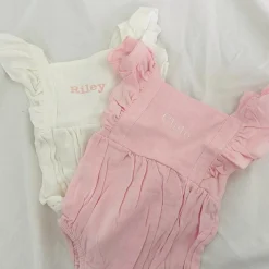 Bonita's Personalised Ruffle Romper - White