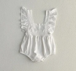 Bonita's Personalised Ruffle Romper - White