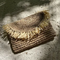 Bonita's Raffia Fringe Beach Clutch