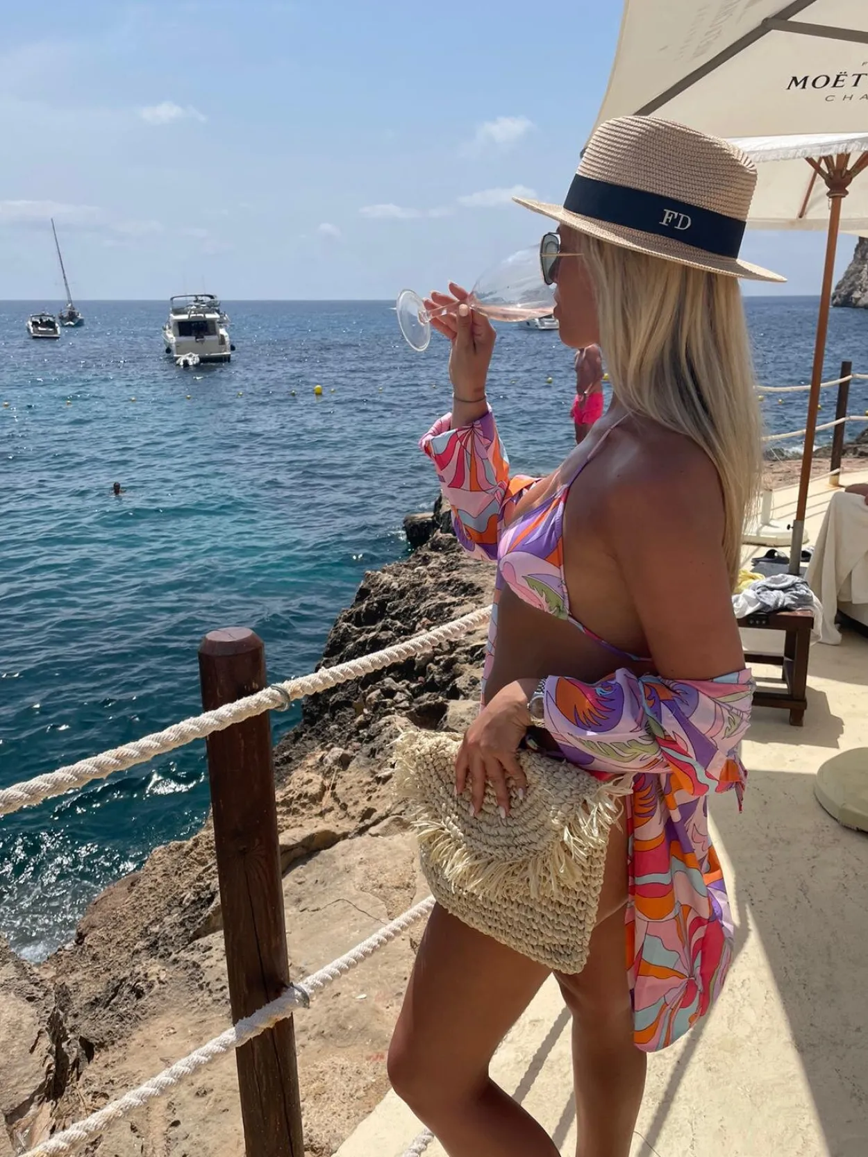 Bonita's Raffia Fringe Beach Clutch