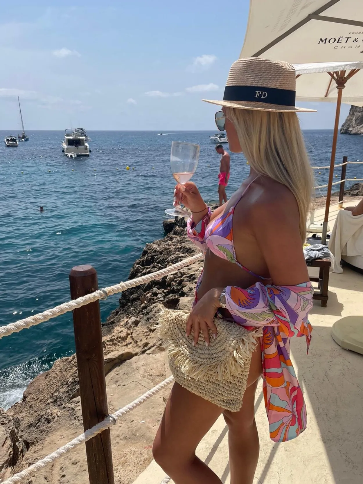 Bonita's Raffia Fringe Beach Clutch