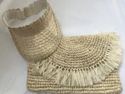 Bonita's Raffia Fringe Beach Clutch
