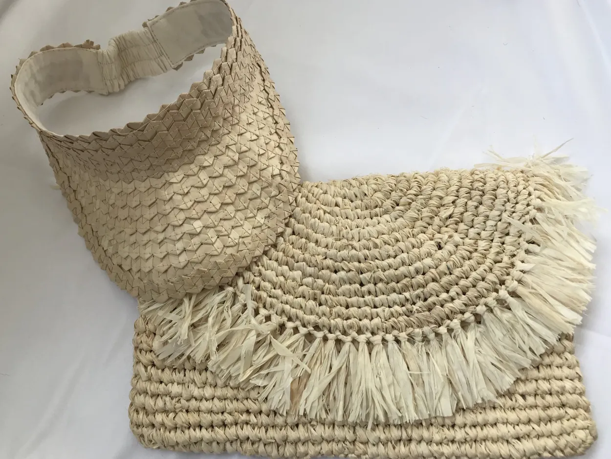Bonita's Raffia Fringe Beach Clutch