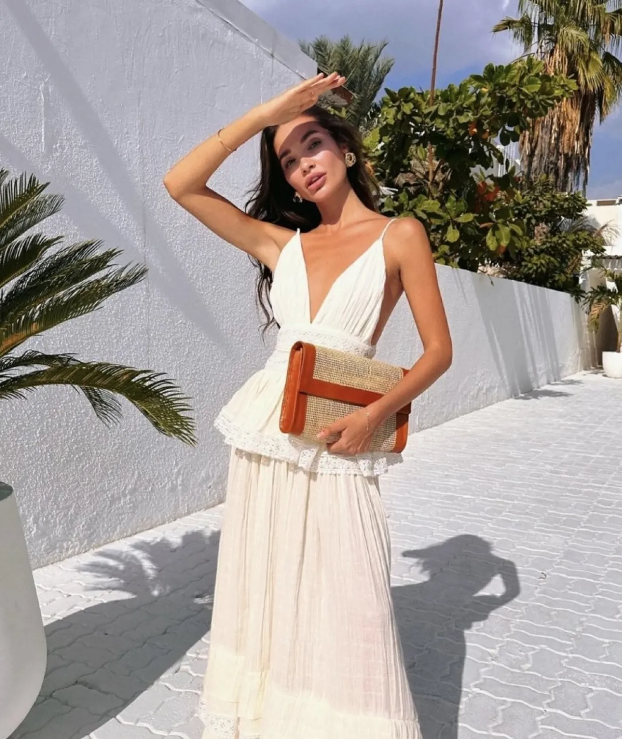Bonita's Rattan & Leather Clutch