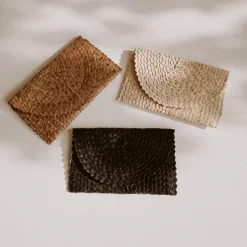 Bonita's Rattan Clutch Bag - Black