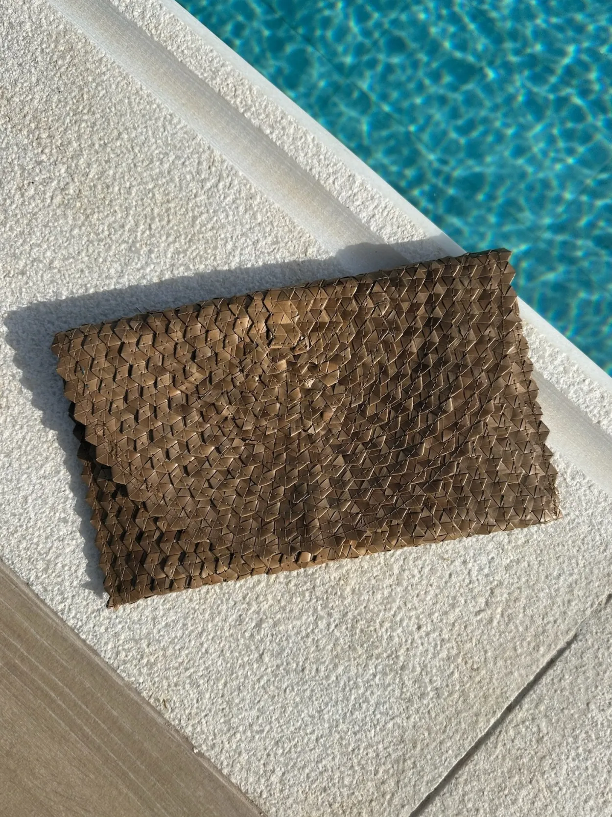 Bonita's Rattan Clutch Bag - Tan