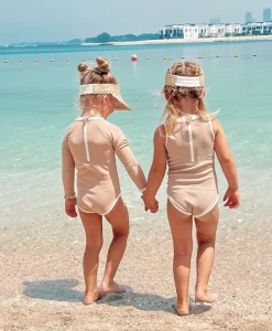 Child Rattan Beach Visor - Cream