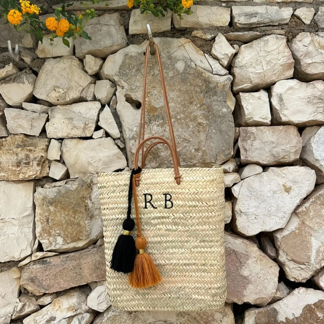 Classic Palm Leaf Tote Bag - Monogram