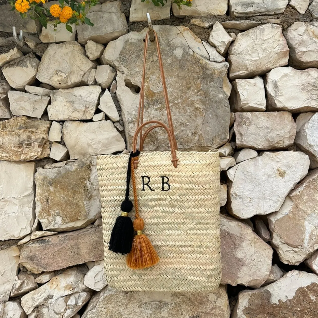 Classic Palm Leaf Tote Bag - Monogram