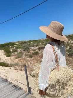 Cream Raffia Fringe Bag