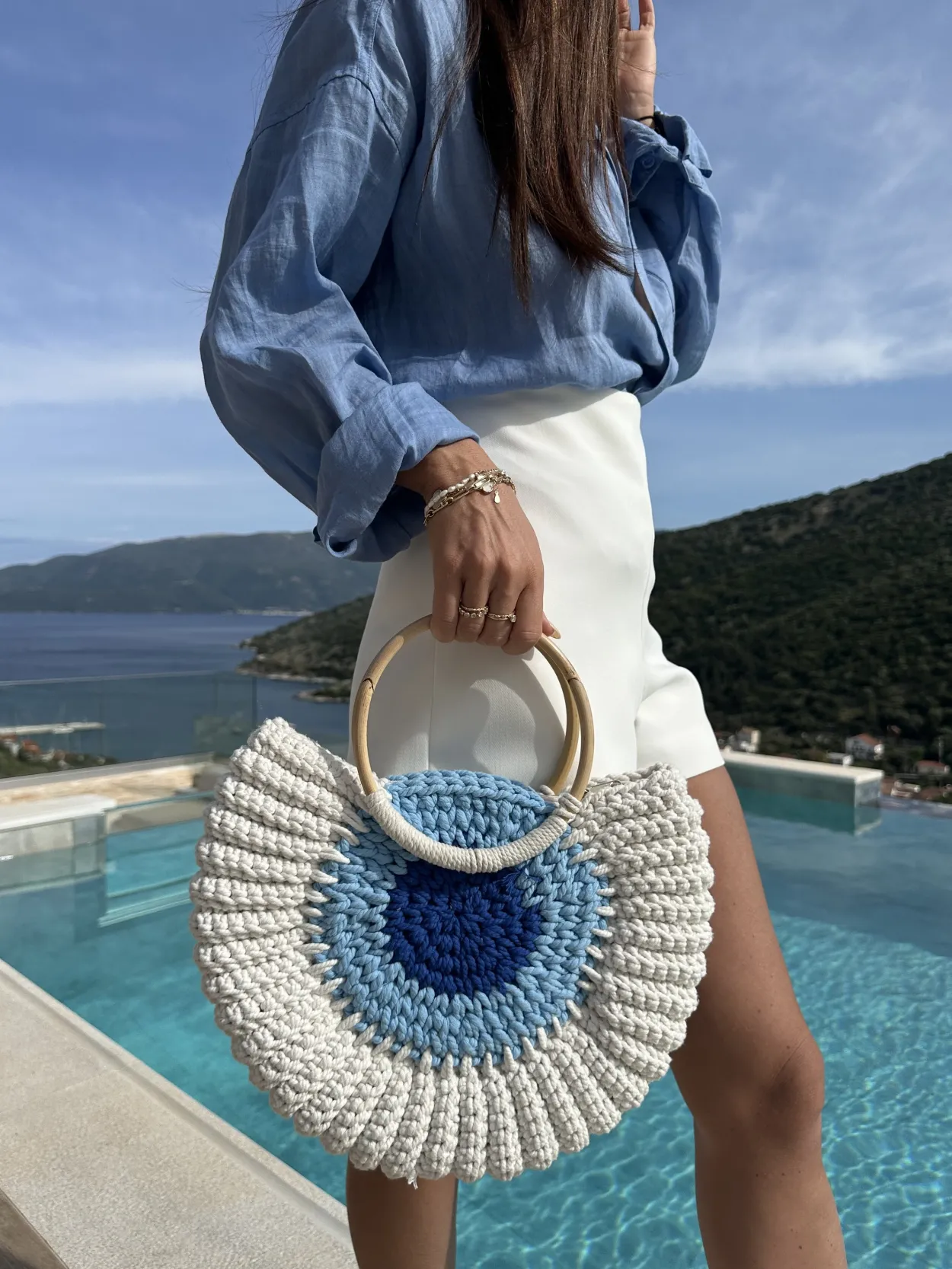 Evil Eye Crochet Bag