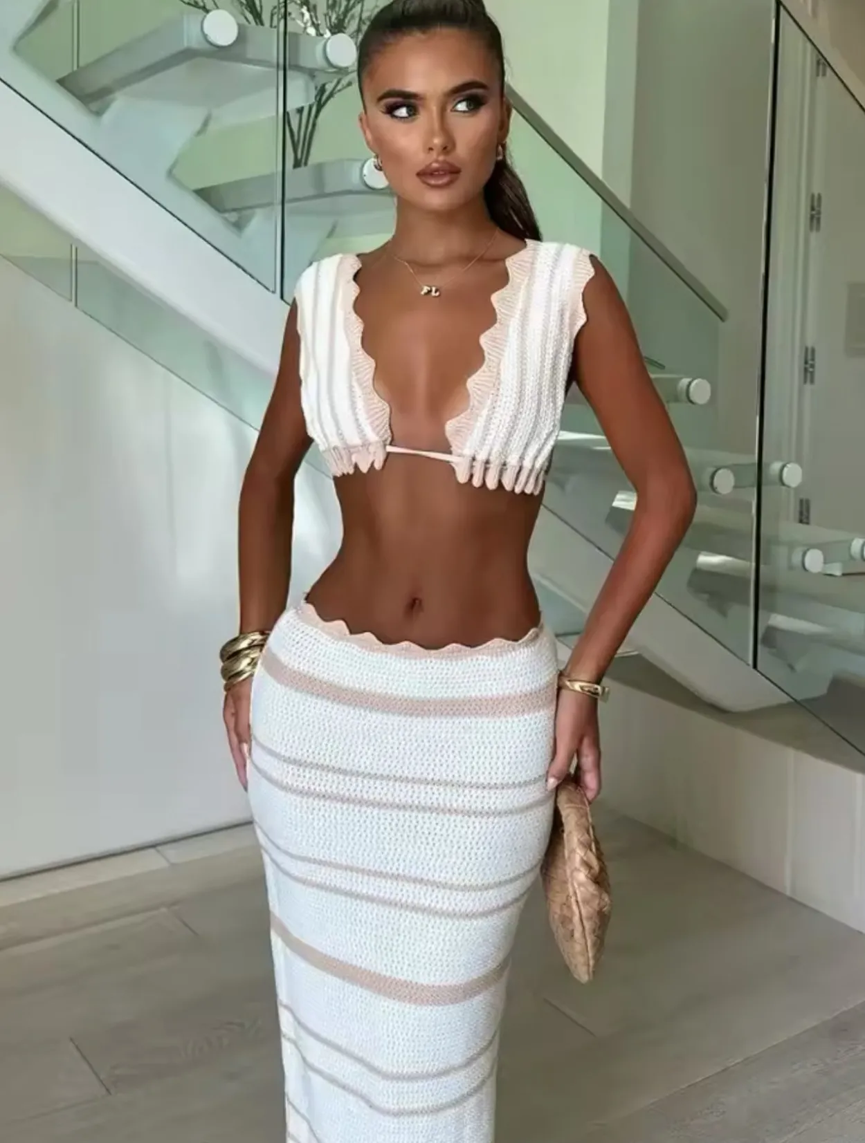 ISLA - Cream & White Co-Ord