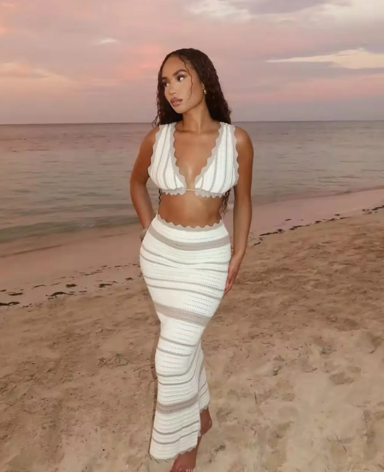 ISLA - Cream & White Co-Ord