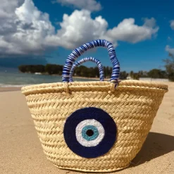 Limited Edition Medium Evil Eye Palm Basket