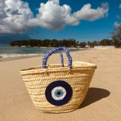 Limited Edition Medium Evil Eye Palm Basket