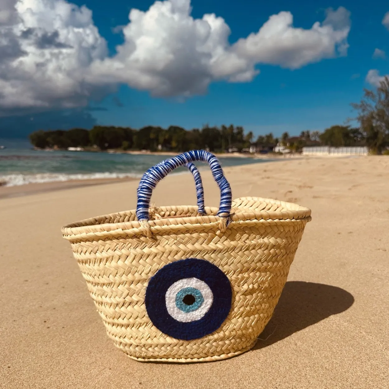 Limited Edition Medium Evil Eye Palm Basket