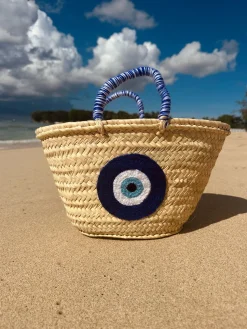 Limited Edition Medium Evil Eye Palm Basket