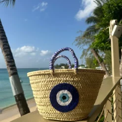 Limited Edition Medium Evil Eye Palm Basket