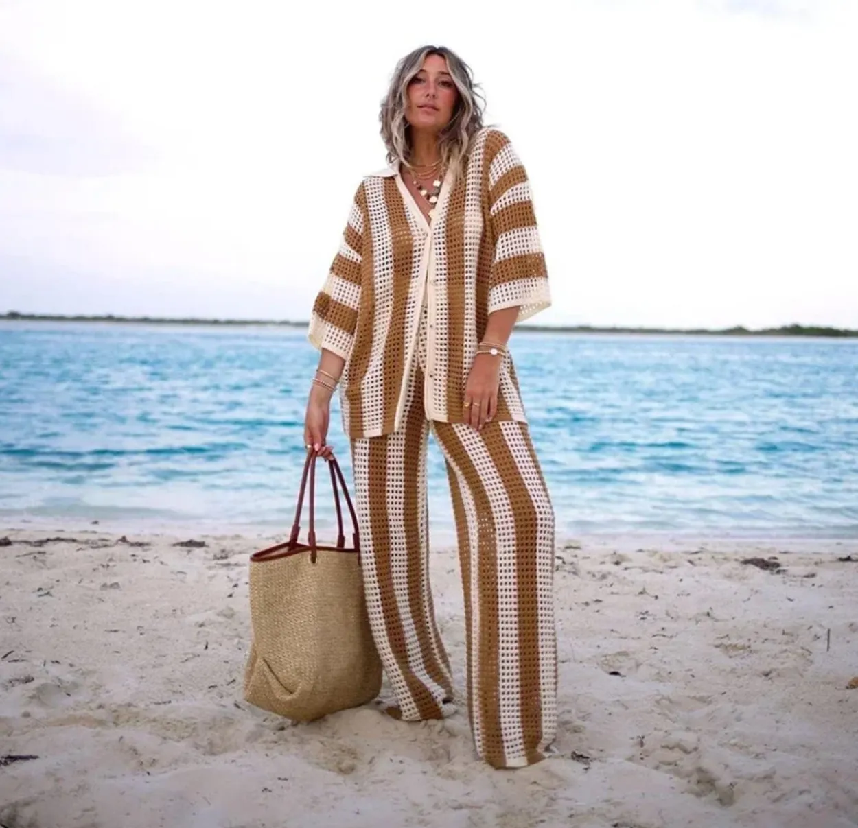 MAYA - Tan Knit Co-Ord
