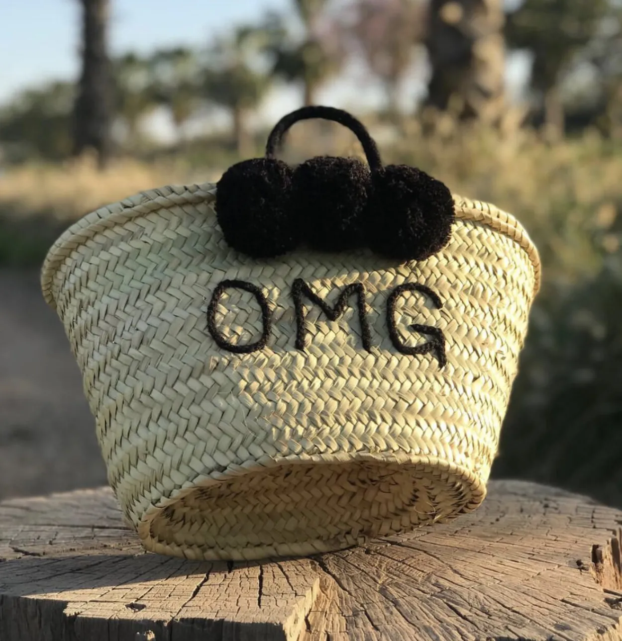 Medium Personalised Pom Pom Basket