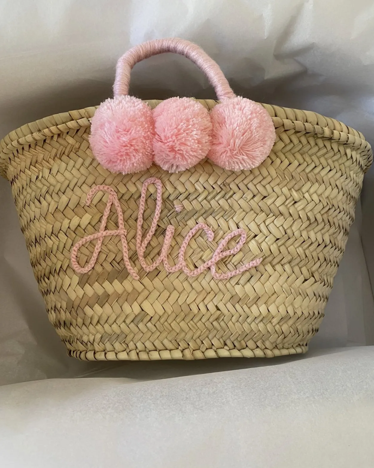 Medium Personalised Pom Pom Basket