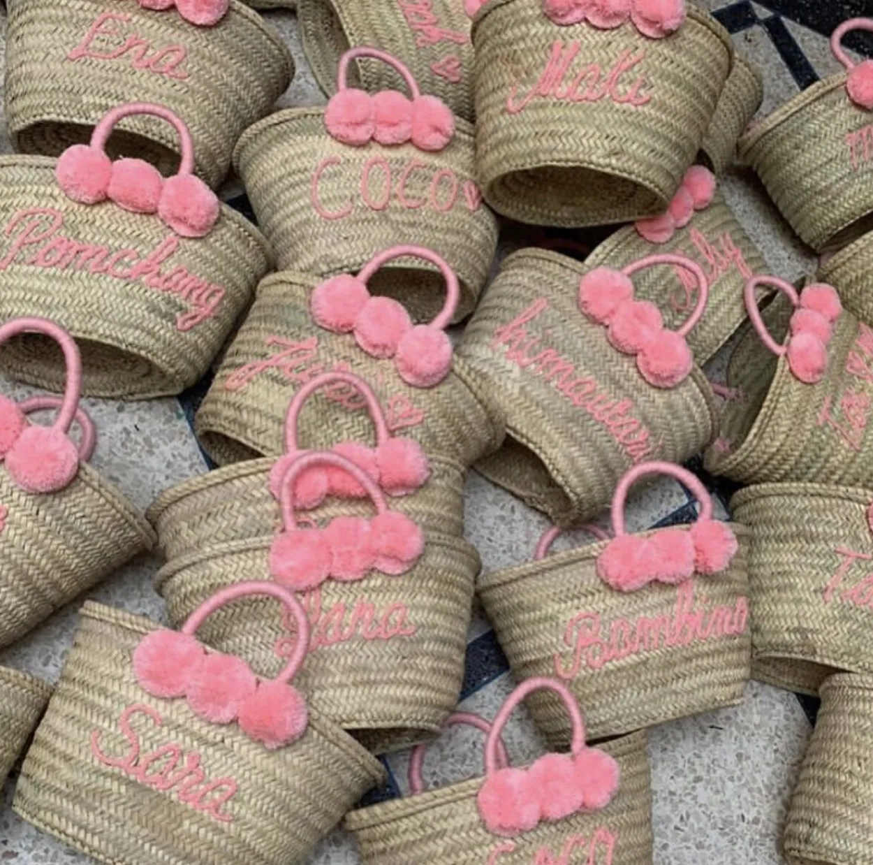 Medium Personalised Pom Pom Basket