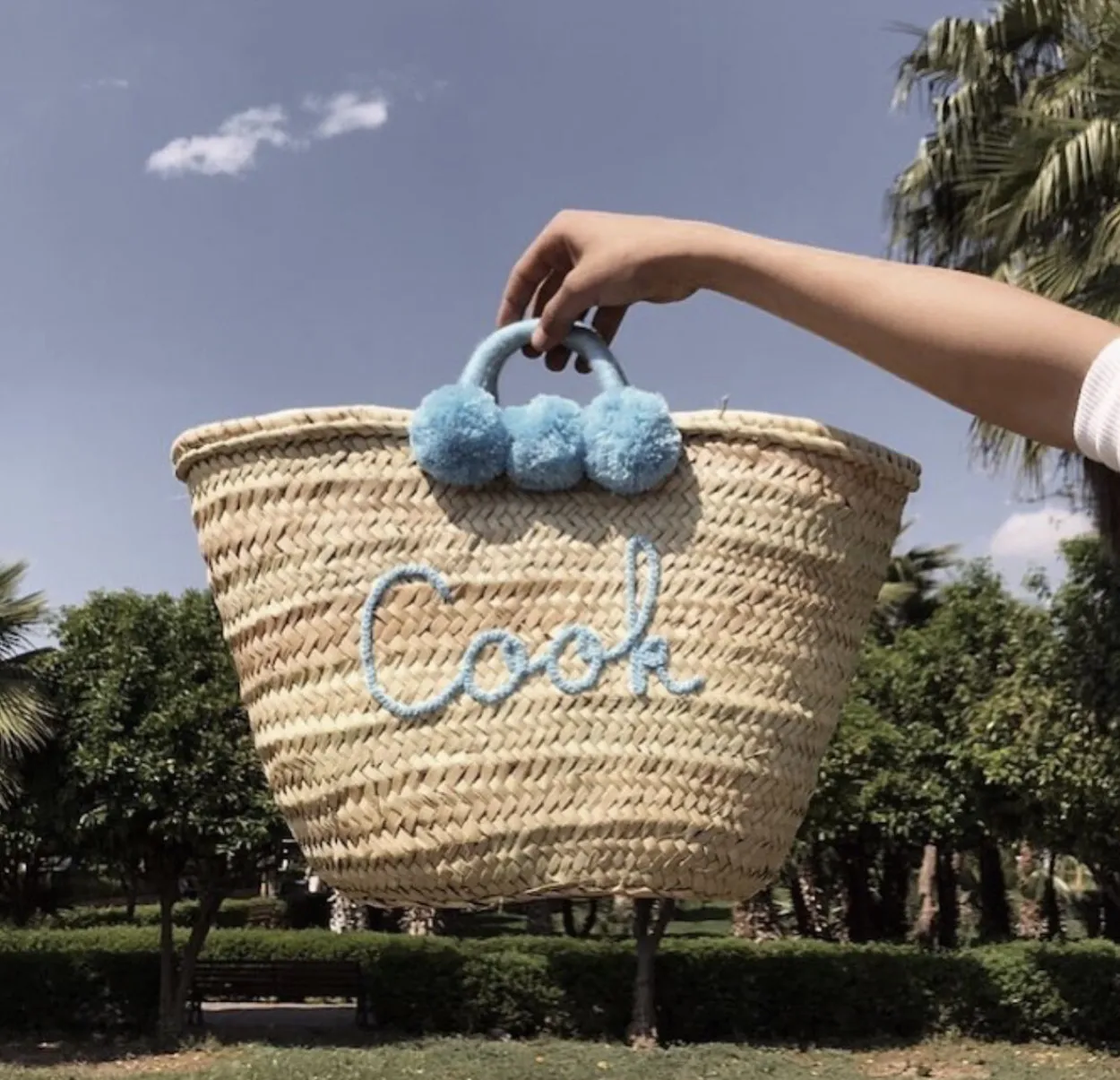 Medium Personalised Pom Pom Basket