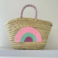 Medium Rainbow Palm Basket