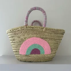 Medium Rainbow Palm Basket