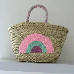 Medium Rainbow Palm Basket