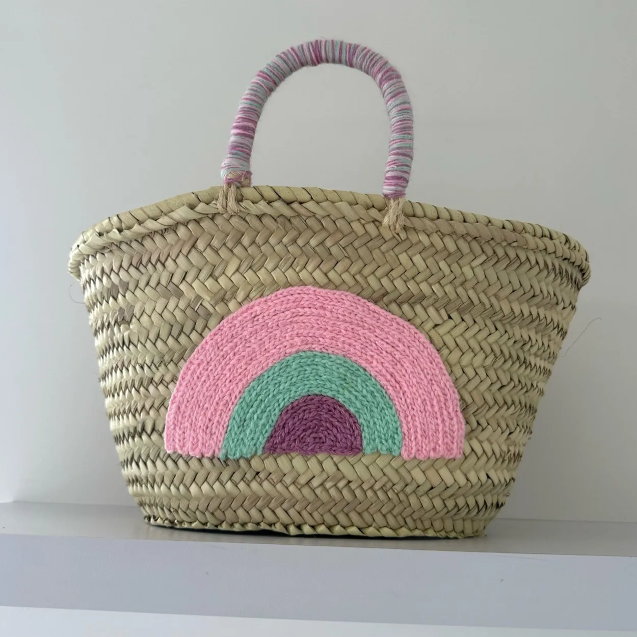 Medium Rainbow Palm Basket