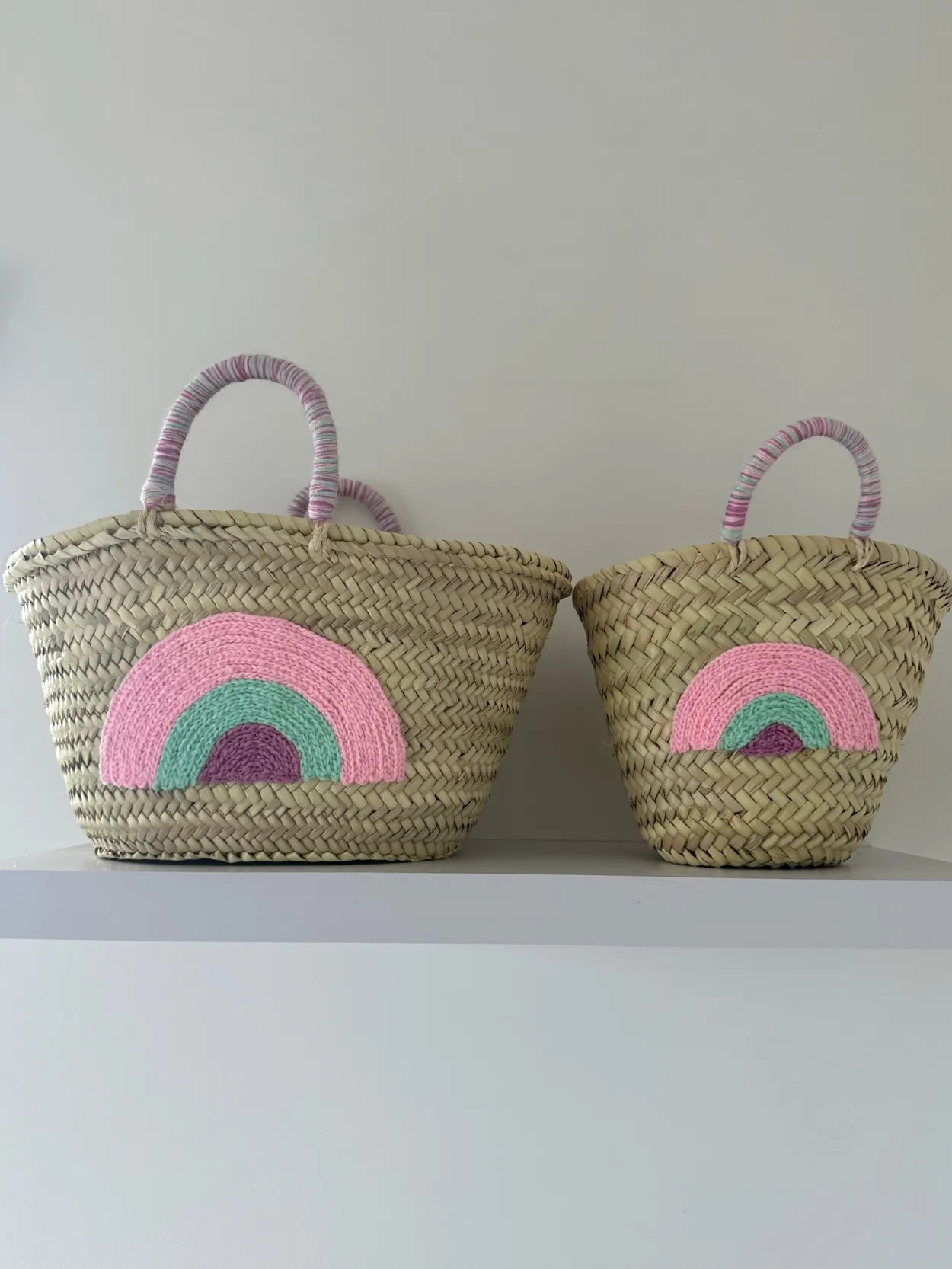 Medium Rainbow Palm Basket
