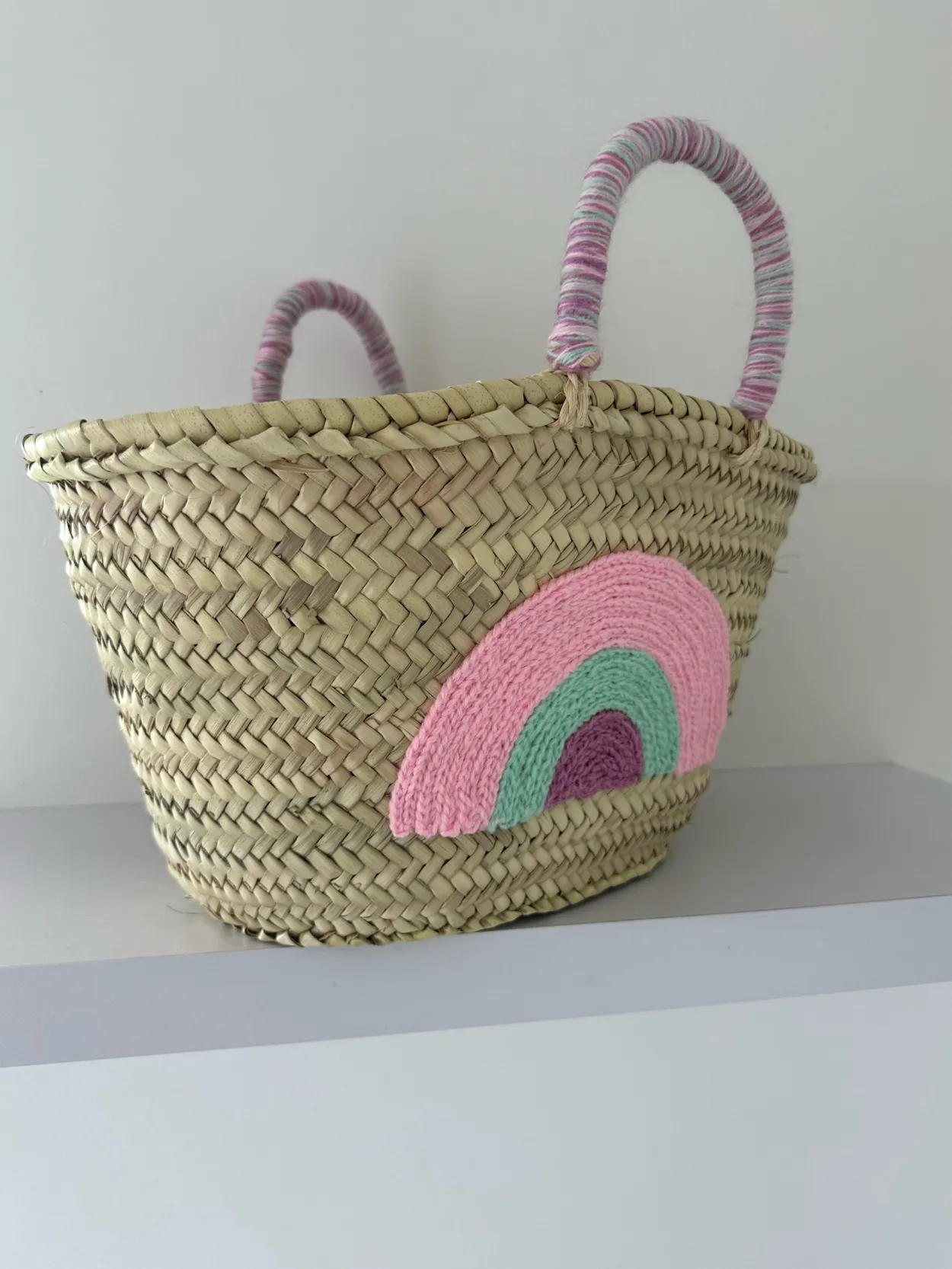 Medium Rainbow Palm Basket