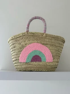 Medium Rainbow Palm Basket