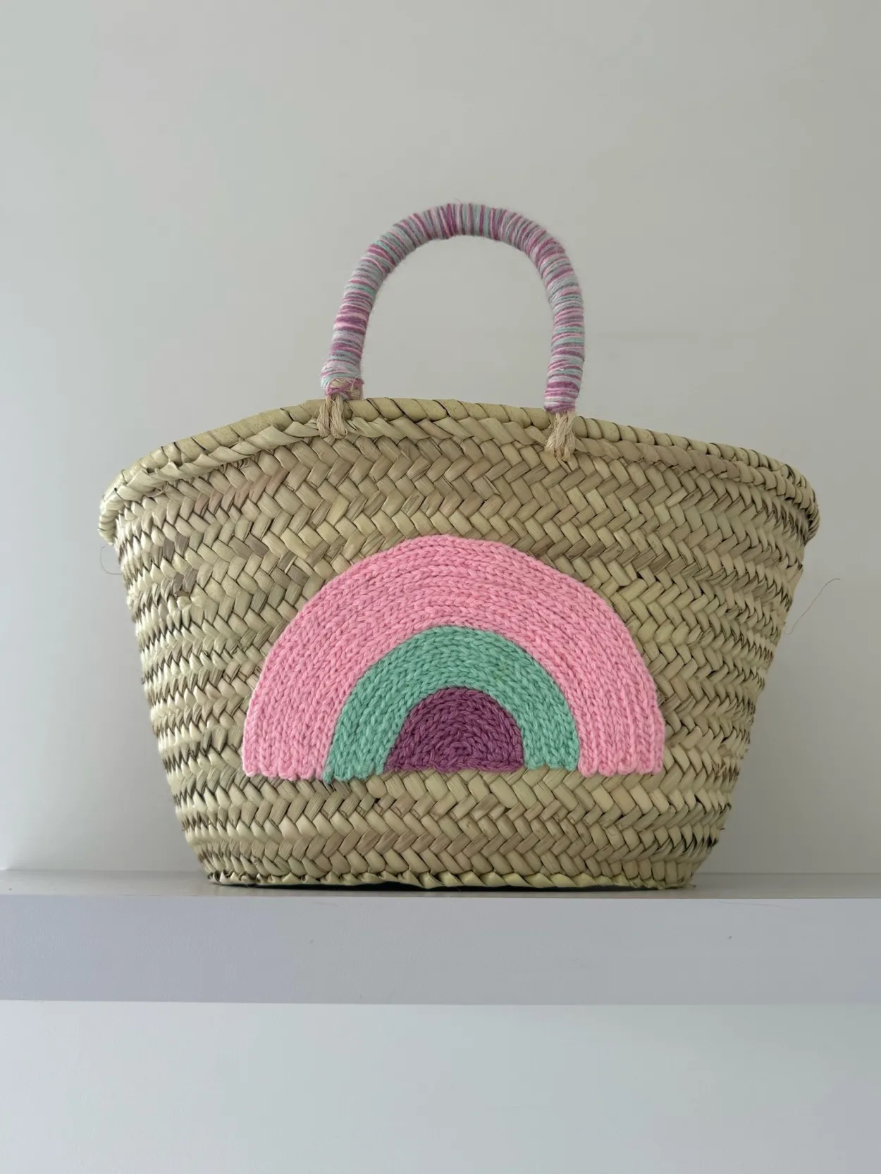 Medium Rainbow Palm Basket