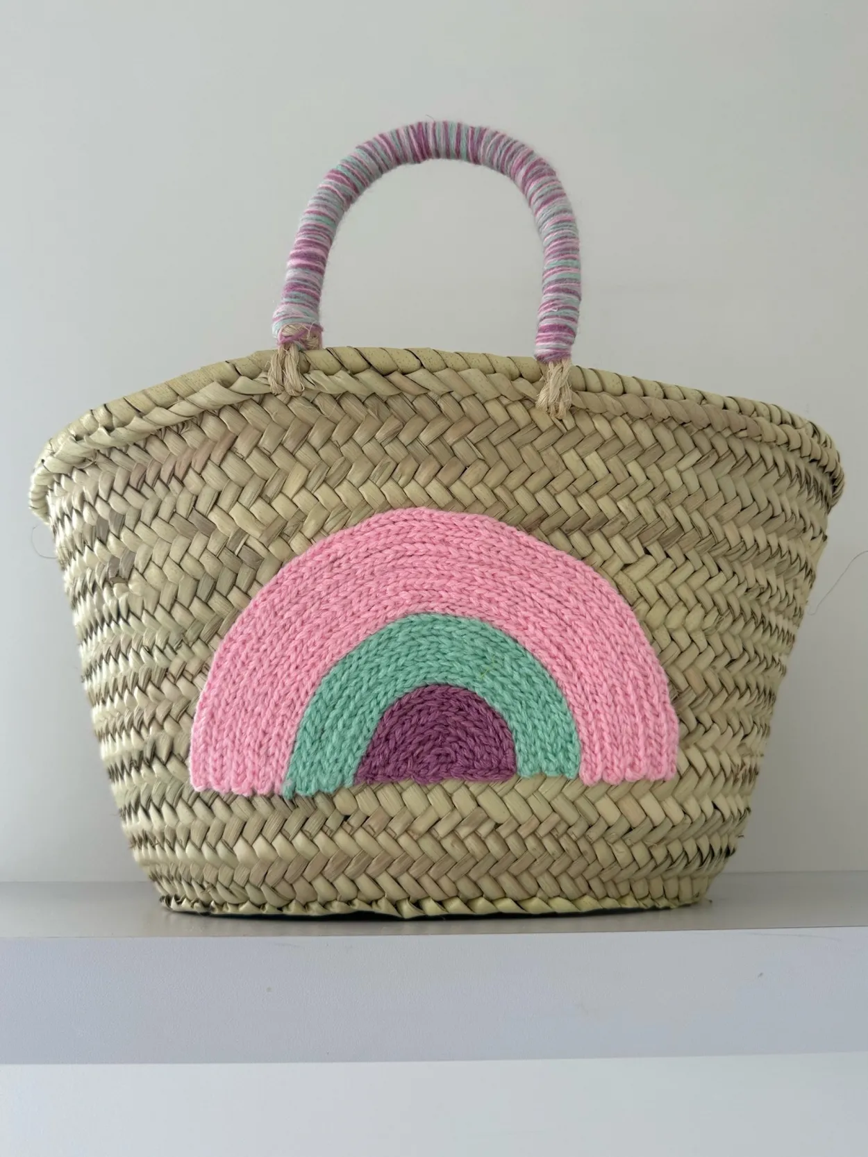 Medium Rainbow Palm Basket